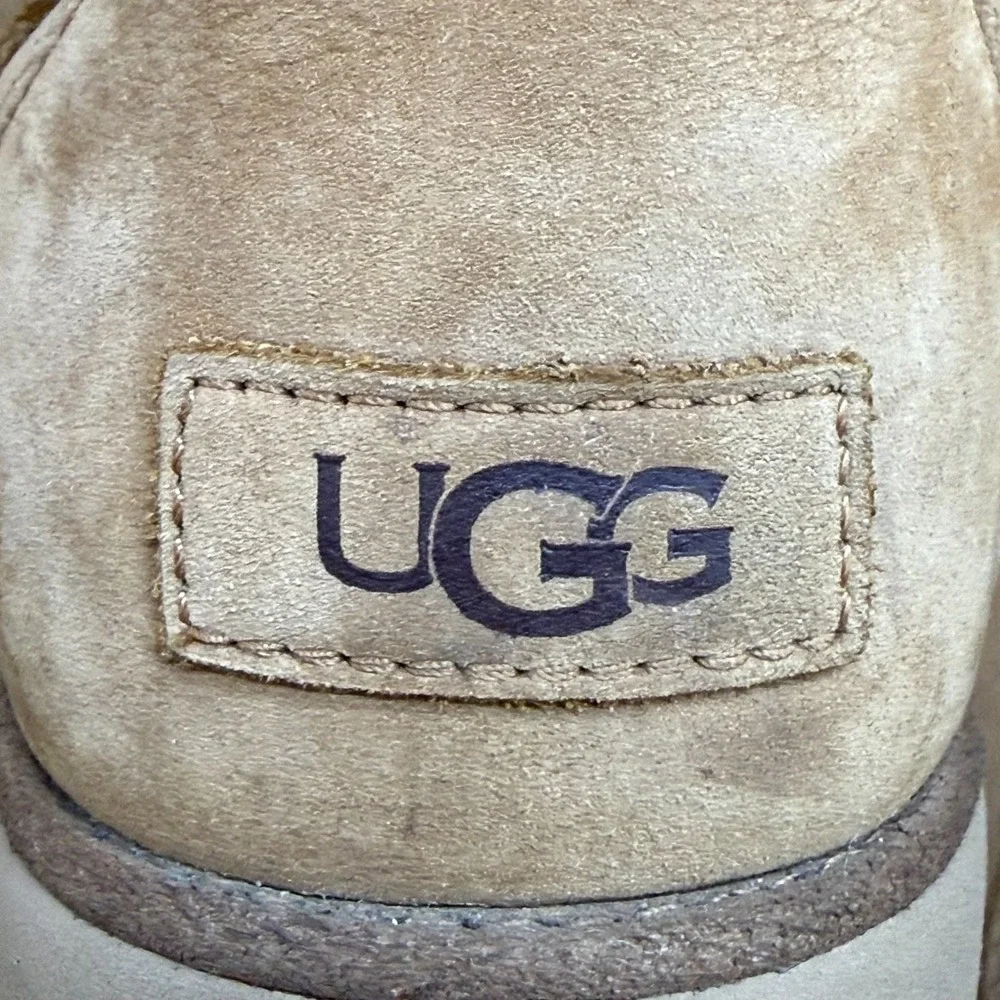 UGG Classic Short Boots Youth‎ 6 Girls Nubuck Chestnut Shearling Lined